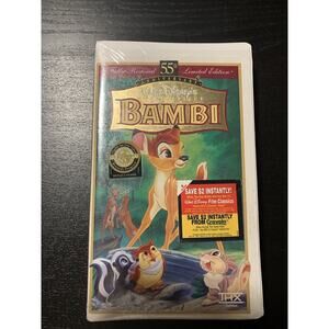 Bambi: 55th Anniversary Walt Disney's Masterpiece (VHS, Limited Edition)